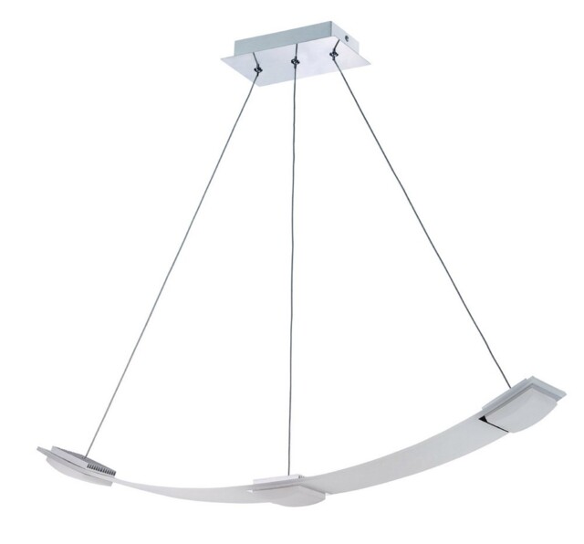 Thea Ceiling Pendant 3 Light 21W LED 3000K, 1890lm, Satin Aluminium, Frosted Acrylic - image 1