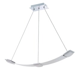 Thea Ceiling Pendant 3 Light 21W LED 3000K, 1890lm, Satin Aluminium, Frosted Acrylic