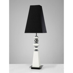 (DH) Galata Table Lamp E27 Black Shade White/Crystal - thumbnail 2