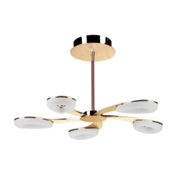 Juno Telescopic 5 Light 30W LED 3000K, 2700lm, Satin Gold/Frosted Acrylic/Gold - thumbnail 3