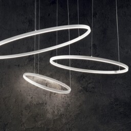 Oracle Slim 50cm Non Dim 3000K Round Integrated LED Circle Ceiling Pendant Lamp White - thumbnail 2