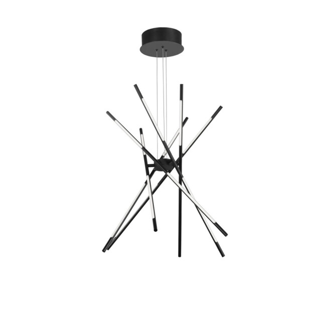 Raccio Integrated LED Pendant Ceiling Light Black Metal LED 56W 4200Lm 3000K - image 1