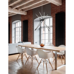 Raccio Integrated LED Pendant Ceiling Light Black Metal LED 56W 4200Lm 3000K - thumbnail 2
