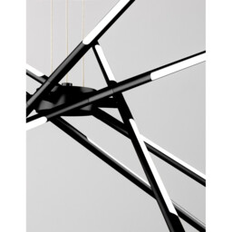 Raccio Integrated LED Pendant Ceiling Light Black Metal LED 56W 4200Lm 3000K - thumbnail 5