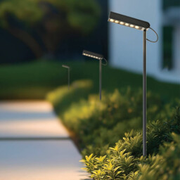 Zambelis 15.2cm Outdoor Bollard Sandy Black LED 3000K IP65 8W - thumbnail 2