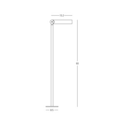 Zambelis 15.2cm Outdoor Bollard Sandy Black LED 3000K IP65 8W - thumbnail 5