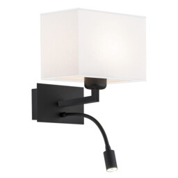 Hilary Reading Wall Light White, Black Structure 560lm 3000K