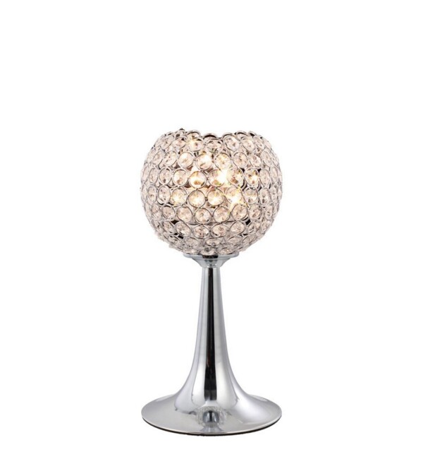Ava Table Lamp 2 Light Polished Chrome, Crystal - image 1