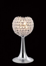 Ava Table Lamp 2 Light Polished Chrome, Crystal - thumbnail 2