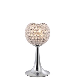 Ava Table Lamp 2 Light Polished Chrome, Crystal