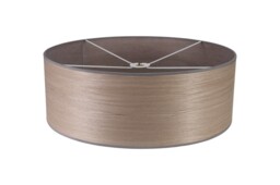Jerusalem Round, 600 x 210mm Wood Effect Shade, Grey Oak, White Laminate