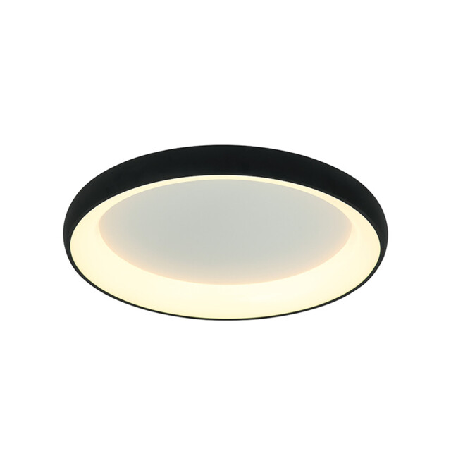Kampos 60cm Integrated Led Semi Flush Ceiling Light Sandy Black LED 3000K Dimmable - image 1