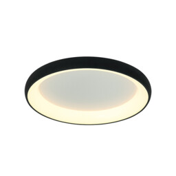 Kampos 60cm Integrated Led Semi Flush Ceiling Light Sandy Black LED 3000K Dimmable - thumbnail 1