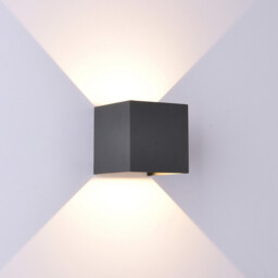 Davos Square Wall Lamp, 2 x 6W LED, 4000K, 1100lm, IP54, Rust Brown, 3yrs Warranty - thumbnail 3