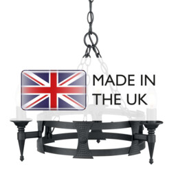 Saxon Chandelier 3 Light Black Finish, E14 - thumbnail 5