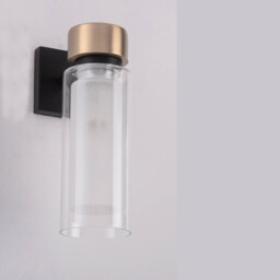 Orvin Wall Lamp Sandy Black-Antique Brass 1xE14 LED IP44 - thumbnail 2