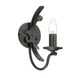 Windsor 1 Light Candle Wall Light - Graphite, E14