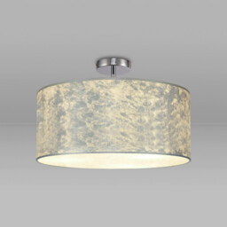 Baymont Polished Chrome 3 Light E27 Drop Flush With 50cm x 20cm Silver Leaf Shade - thumbnail 2
