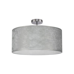 Baymont Polished Chrome 3 Light E27 Drop Flush With 50cm x 20cm Silver Leaf Shade - thumbnail 3