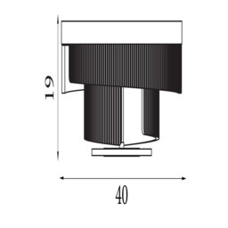 Deco LED Flush Light, Gold Metal and Clear Acrylic - thumbnail 5