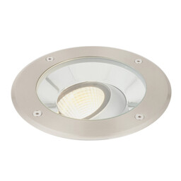 Hoxton Outdoor 16.5W LED Recessed Ground Light Brushed Stainless Steel, IP67, 3000K - thumbnail 2