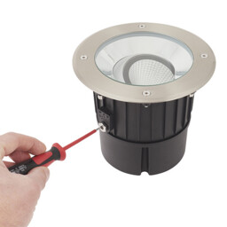 Hoxton Outdoor 16.5W LED Recessed Ground Light Brushed Stainless Steel, IP67, 3000K - thumbnail 5