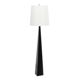 Ascent Floor Lamp with Tapered Shade, Black - thumbnail 1