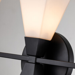 Bowtie 3 Light Bathroom Wall Lamp, Matte Black IP44 - thumbnail 3
