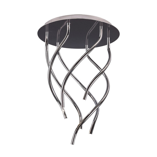 Aire Ceiling Round 6 Light G4 Vertical Arms, Polished Chrome, NOT LED/CFL Compatible - image 1