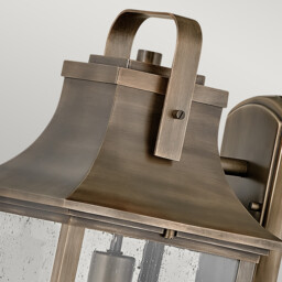 Hinkley Grant Outdoor Wall Lantern Burnished Bronze, IP44 - thumbnail 2