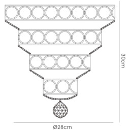 Kudo Crystal Pyramid Non-Electric SHADE ONLY Polished Chrome/Crystal - thumbnail 3
