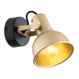 Lenora Dome Wall Lamp Gold, Black - thumbnail 1