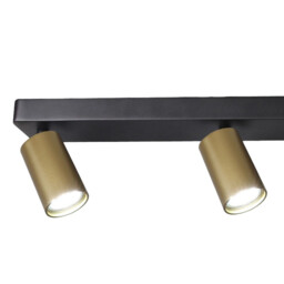 Sal Linear 4 Light Spotlight GU10, Satin Gold/Matt Black - thumbnail 5