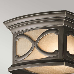 Franceasi 2 Light Flush Mount Outdoor Ceiling Light Olde Bronze IP44, E27 - thumbnail 2