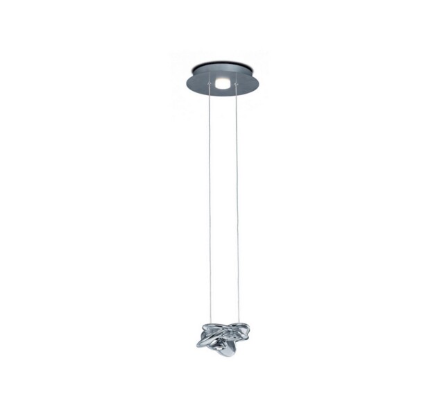 Nido Ceiling Pendant 25cm Round 1 + 1 Lights 6W + 5W LED 3000K, 800lm, Chrome - image 1