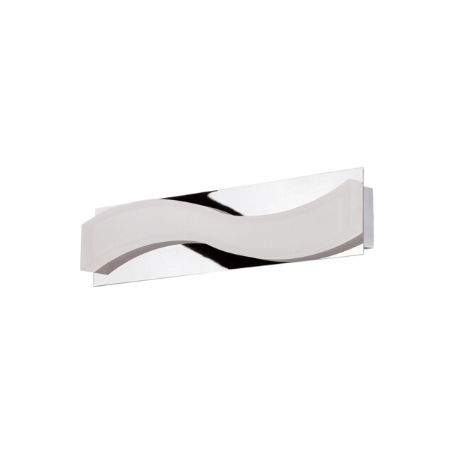 Ola Wall Lamp 5W LED Small Wave 3000K IP44, 450lm, Polished Chrome/Frosted Acrylic - image 1