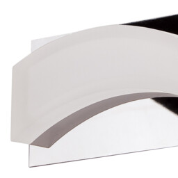 Ola Wall Lamp 5W LED Small Wave 3000K IP44, 450lm, Polished Chrome/Frosted Acrylic - thumbnail 5