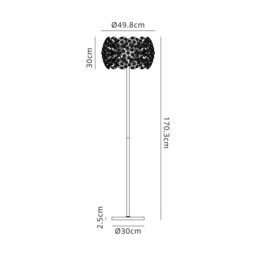 Salisbury Floor Lamp 8 Light G9 French Gold, Crystal - thumbnail 2