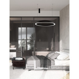 Morbido Integrated LED Pendant Ceiling Light Sandy Black Aluminium LED 80W 4373Lm 2700K - 4000K + Remote Control - thumbnail 2