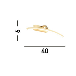 Santorini 40cm Picture Light Satin Brass, Brushed Metal - thumbnail 3