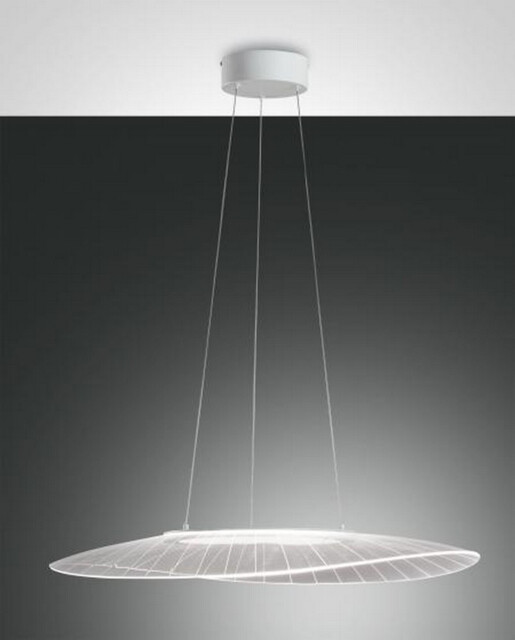 Vela LED Dome Pendant Ceiling Lights White Glass - image 1
