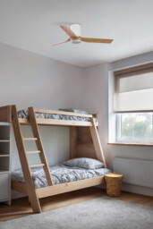 Mini Punt Tub 90cm Ceiling Fan White, Light Wood Blades - thumbnail 3
