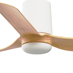 Mini Punt Tub 90cm Ceiling Fan White, Light Wood Blades - thumbnail 5