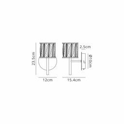 Keene 1 Light G9 Switched Wall Lamp Polished Chrome / Clear Crystal Shade - thumbnail 2