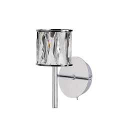 Keene 1 Light G9 Switched Wall Lamp Polished Chrome / Clear Crystal Shade - thumbnail 5