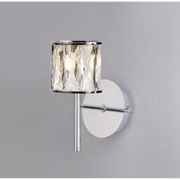 Keene 1 Light G9 Switched Wall Lamp Polished Chrome / Clear Crystal Shade - thumbnail 3