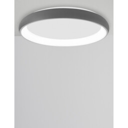 Albi 61cm Integrated LED Semi Flush Light Sandy Grey Aluminium LED 50W 3250Lm 3000K - thumbnail 3