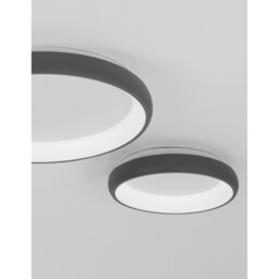 Albi 61cm Integrated LED Semi Flush Light Sandy Grey Aluminium LED 50W 3250Lm 3000K - thumbnail 2