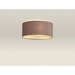 Baymont White 3 Light E27 Universal Flush Ceiling Fixture With 40cm x 18cm Dual Faux Silk Shade, Taupe/Halo Gold - thumbnail 2