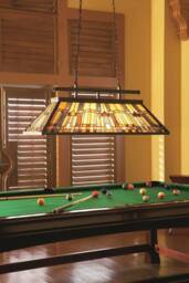 Inglenook 3 Light Tiffany Ceiling Pendant Island Chandelier Light Bronze, E27 - thumbnail 2
